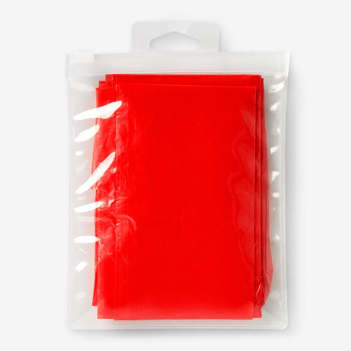 Red Rain Poncho for Adults