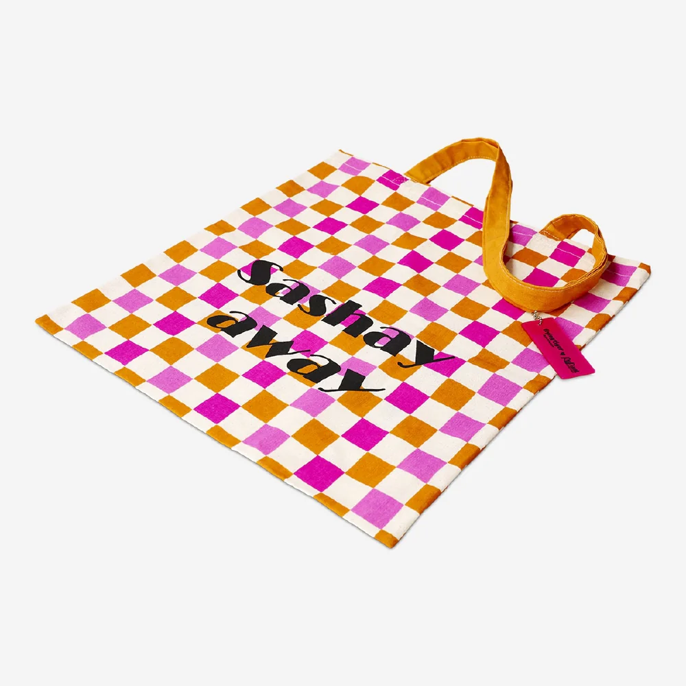 RuPaul's Drag Race x Flying Tiger Copenhagen - Checkered tote bag - Image 3