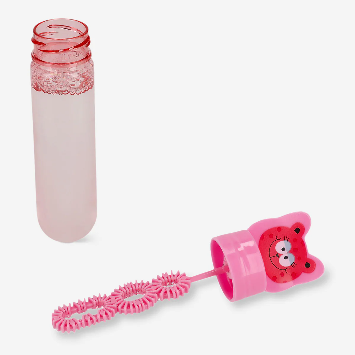 Soap bubbles in pink leopard container - Image 2