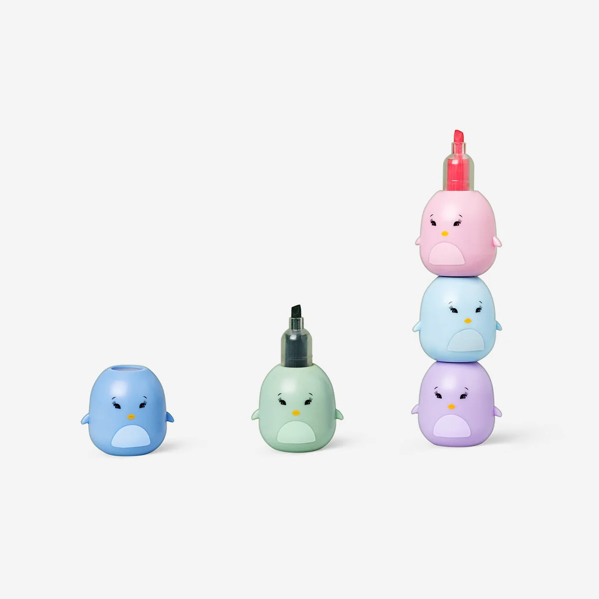 Stackable penguin highlighters - 5 pcs - Image 2