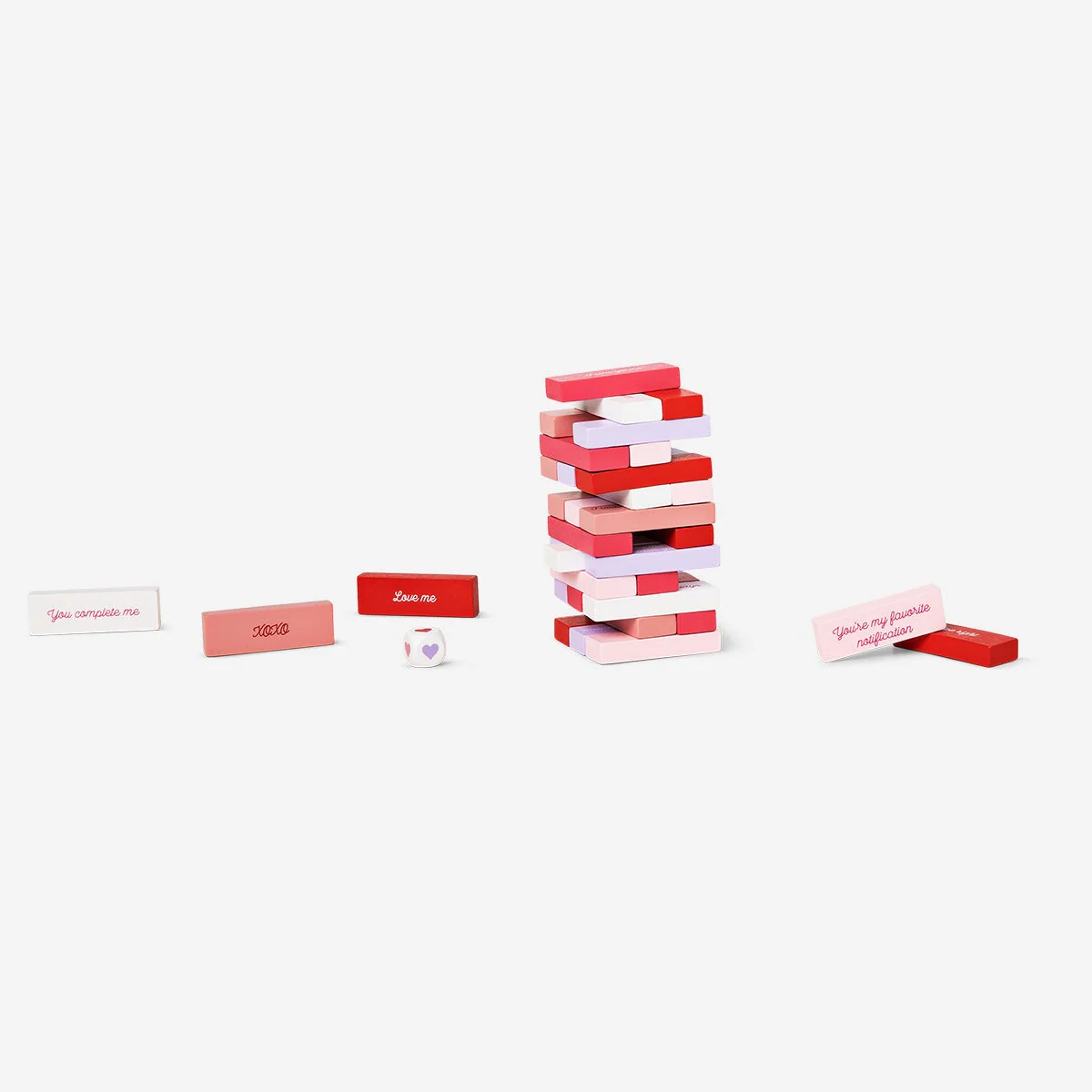 Stacking tower game with Valentine's messages - Image 3