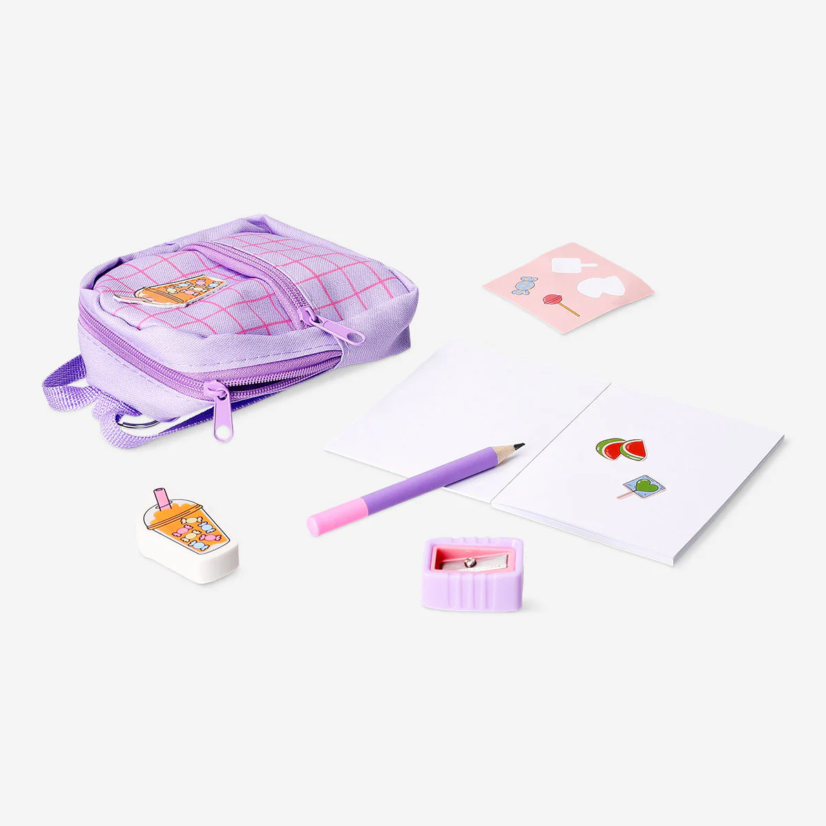 Stationery kit - Mini backpack candy themed - Image 2