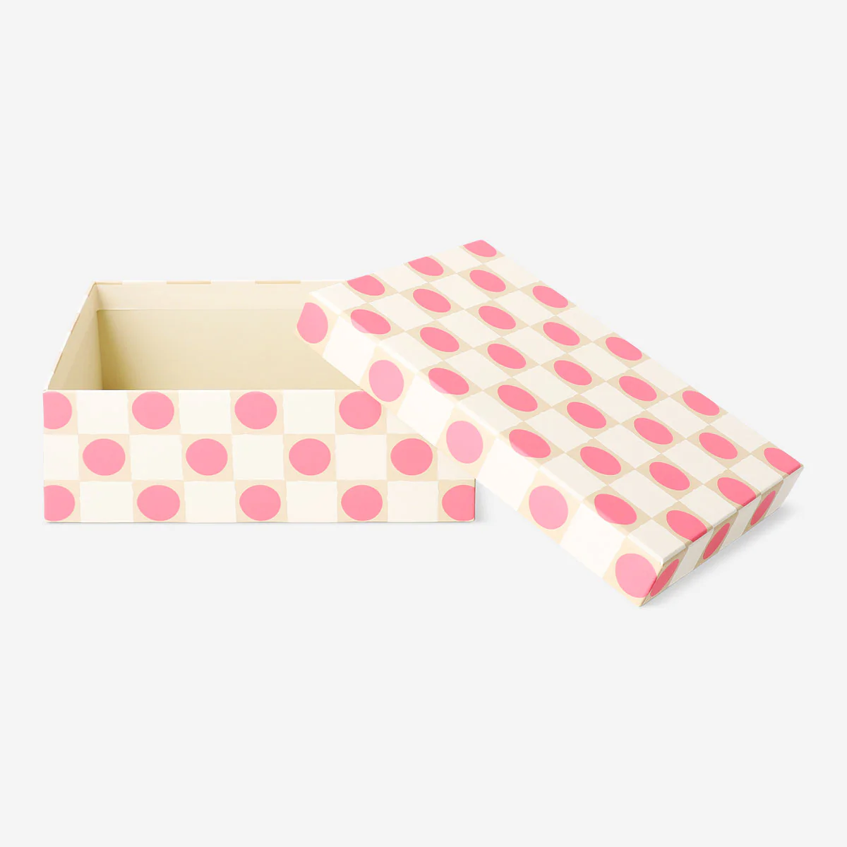Storage box with pink polka dots - 14x20 cm - Image 2