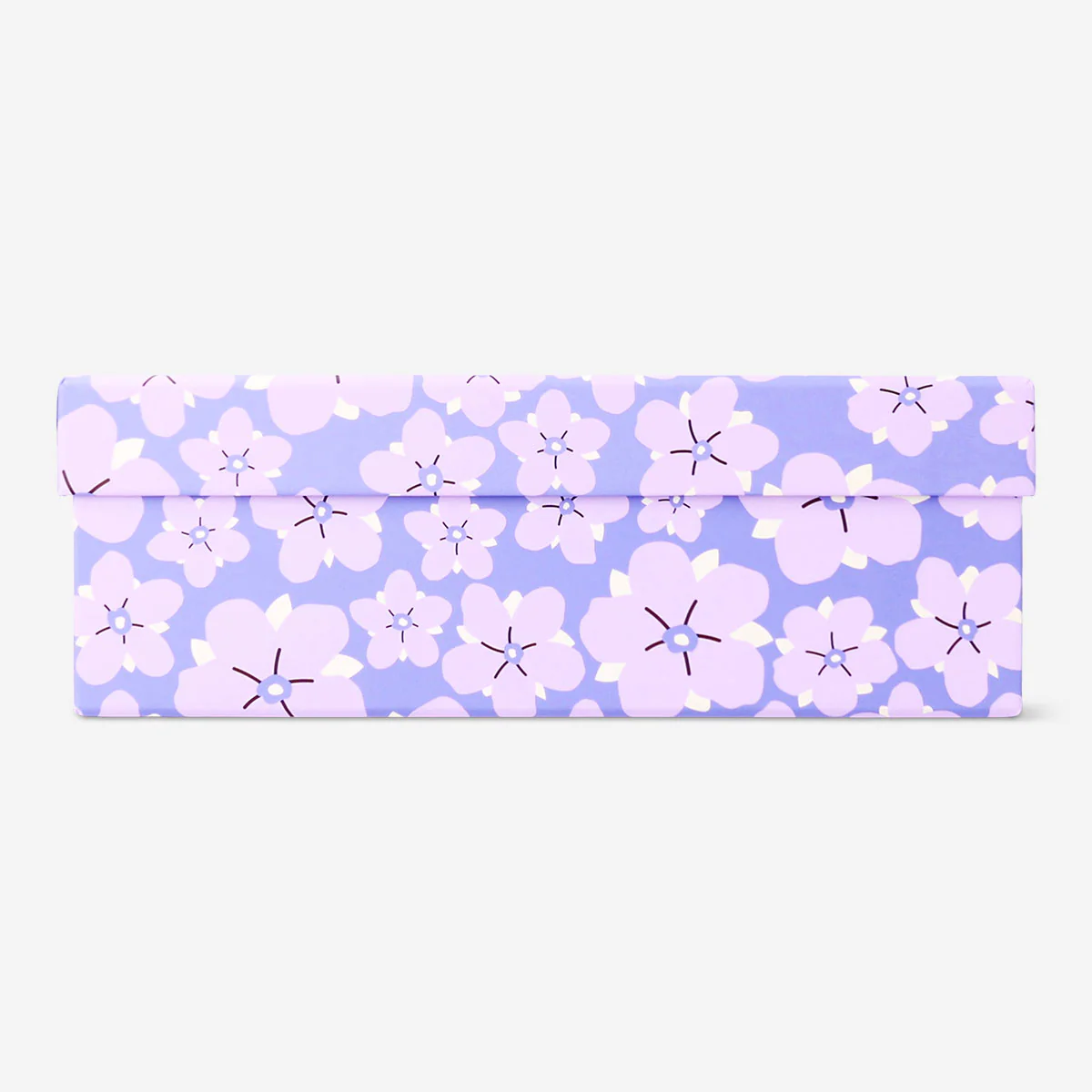 Storage box with purple flower - 14x20 cm - Image 3