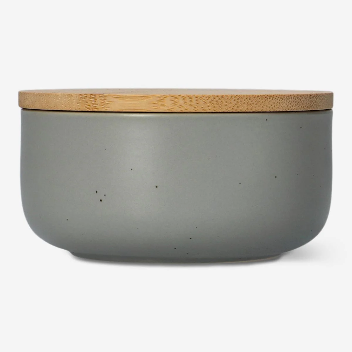 Grey stoneware storage jar - 5 cm - Image 2