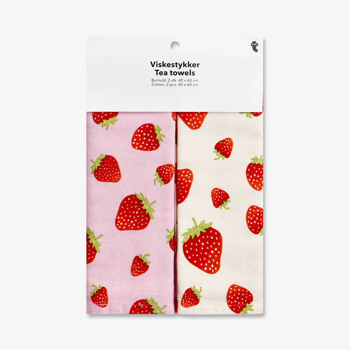 Strawberry tea towels - 2 pcs - Image 4