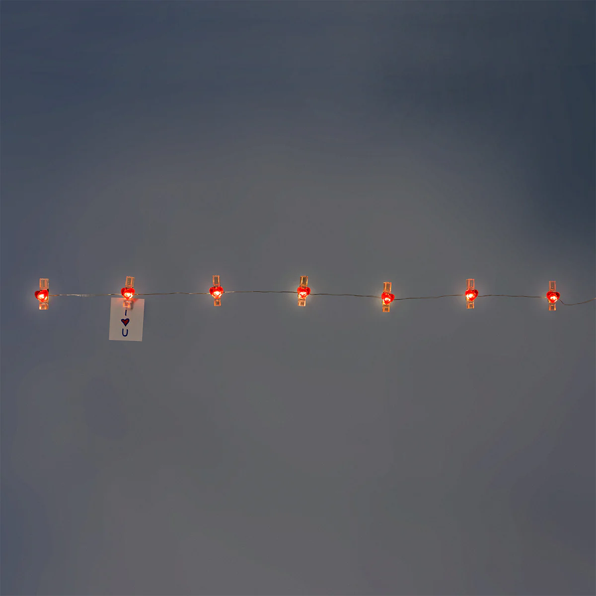 String lights - Red heart clips - Image 2