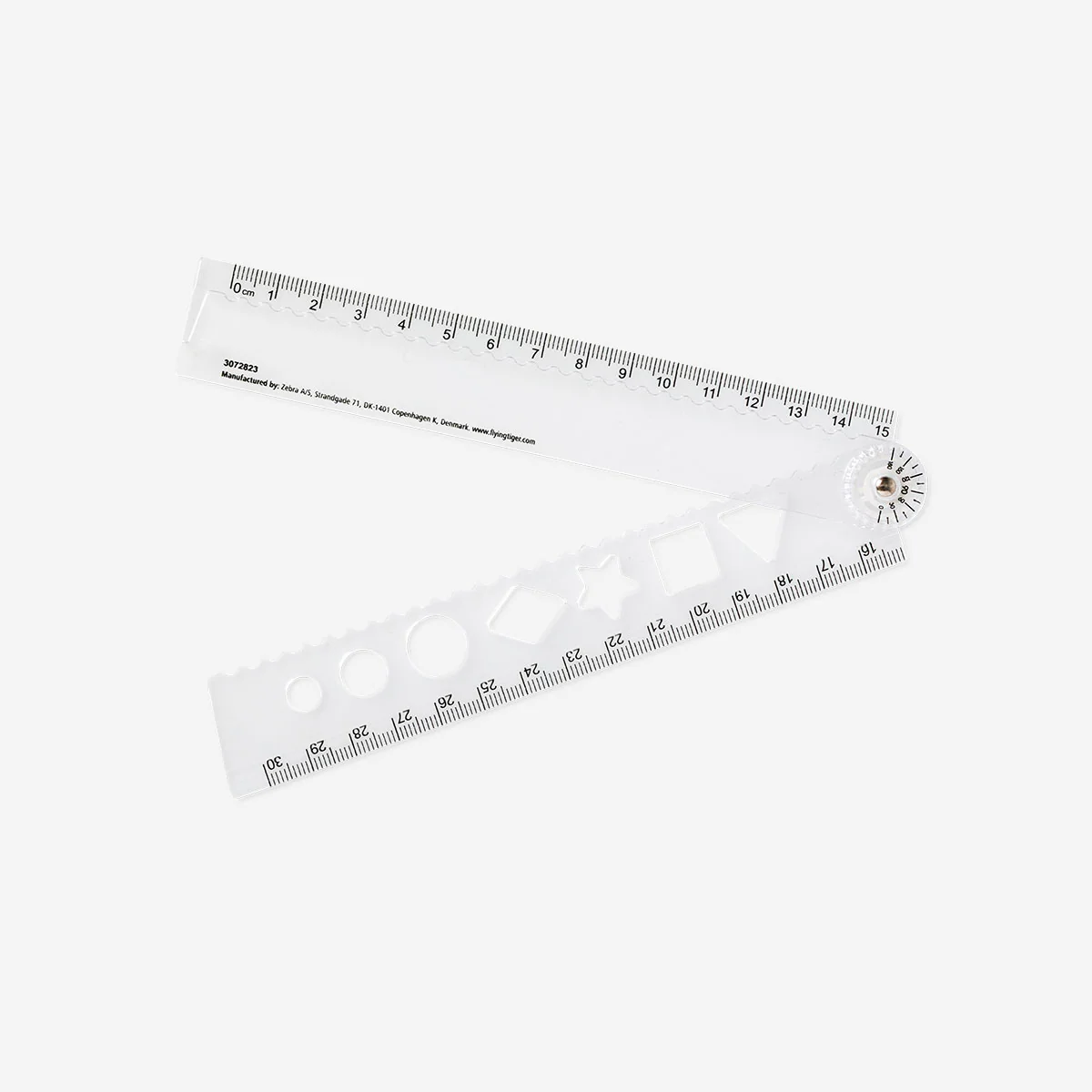 Transparent foldable ruler