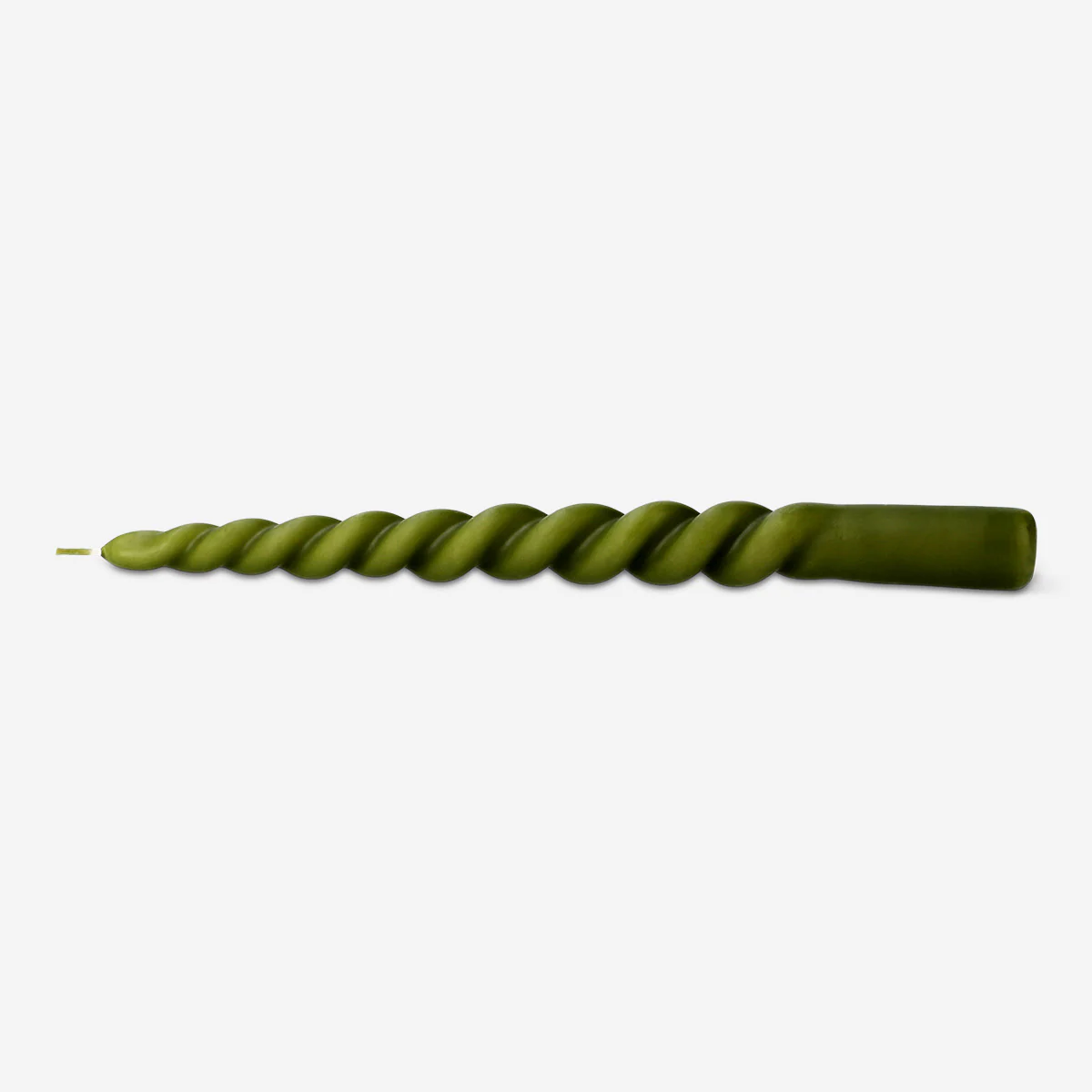 Twisted green candle - 21 cm - Image 3