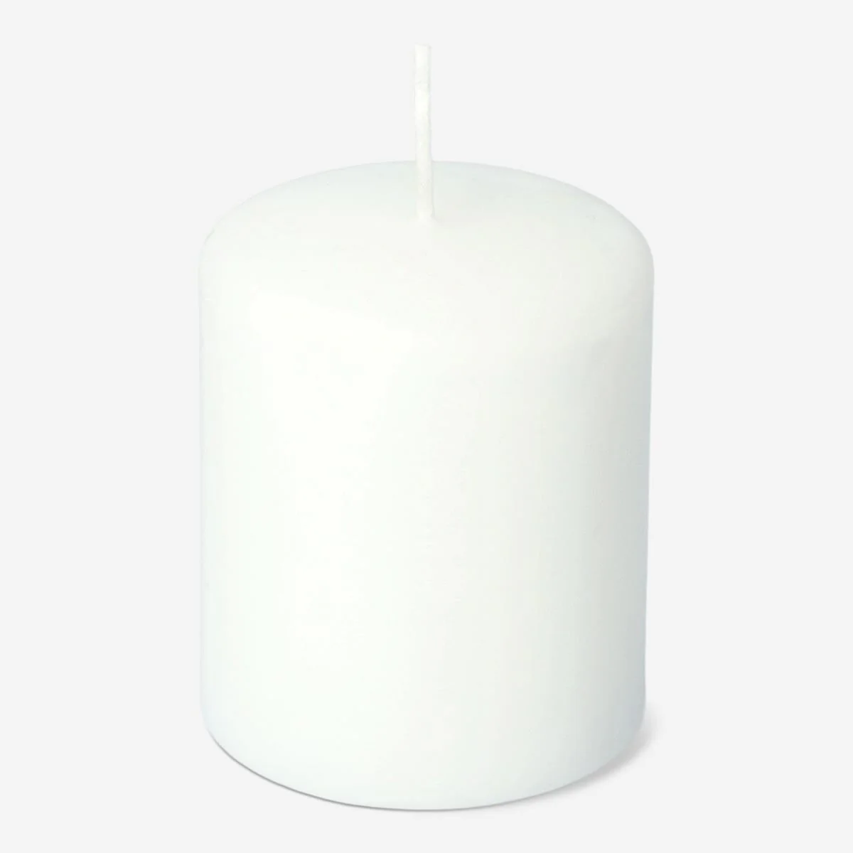 White Rustic Pillar Candle - 8 cm