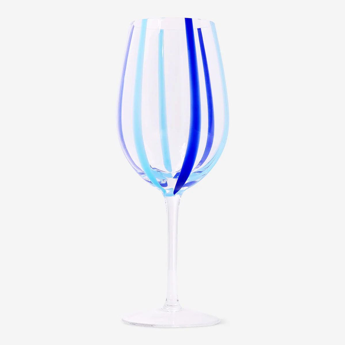 Wine glass with blue stripes - 450 ml - Image 3