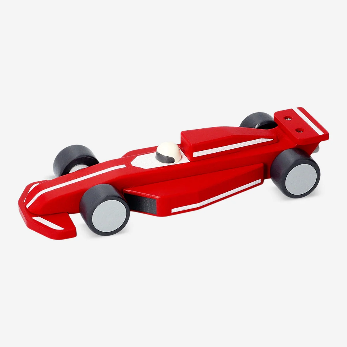 Wooden red racing car - Image 2
