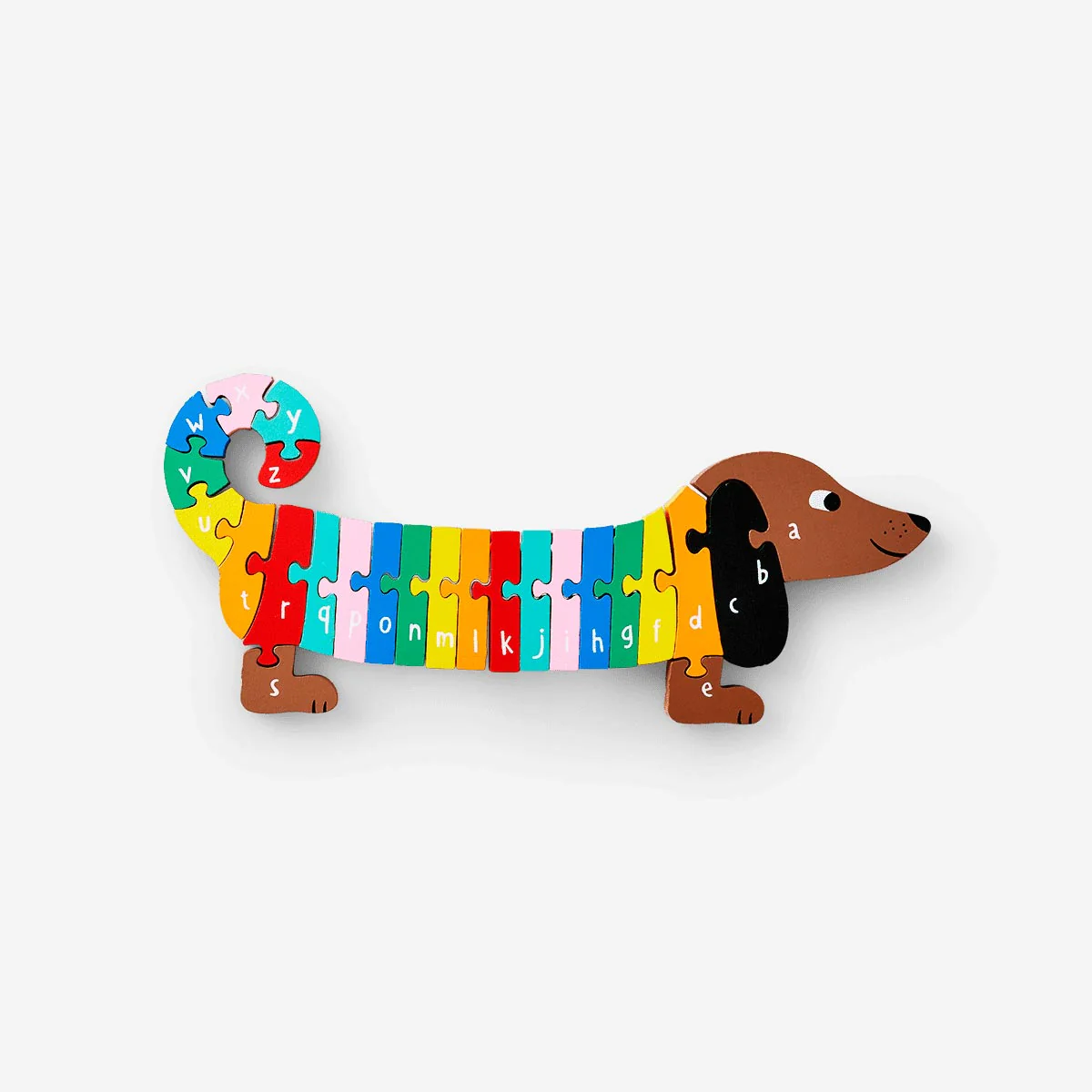 Wooden sausage dog alphabet puzzle