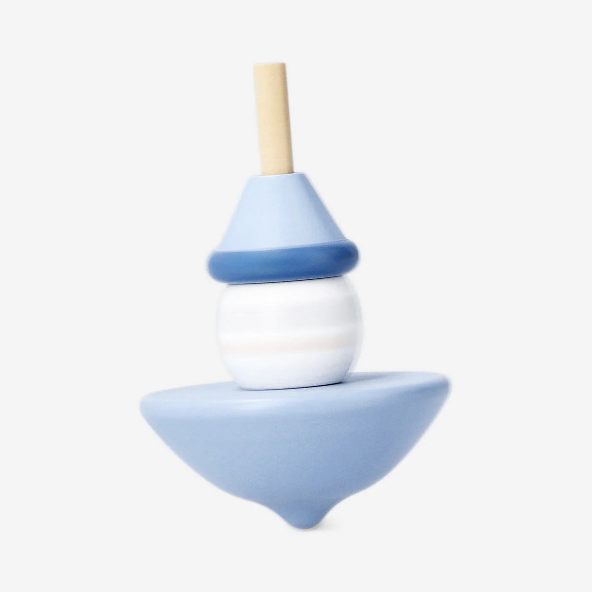 Wooden spinning top with snowman - Image 2
