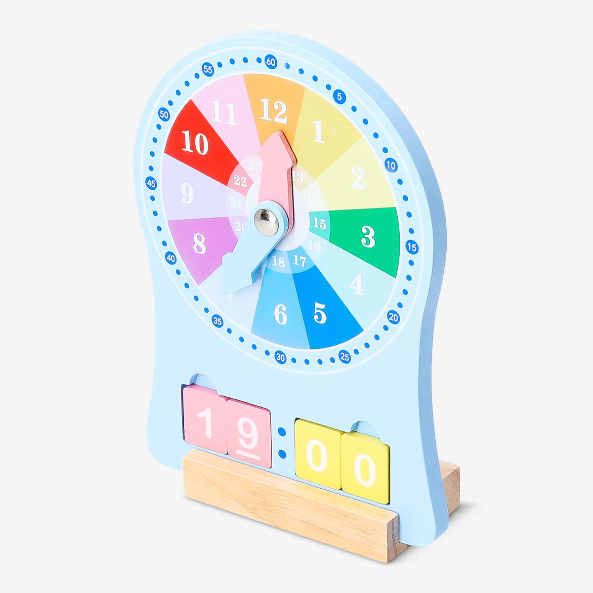 Wooden time teaching clock - Image 2
