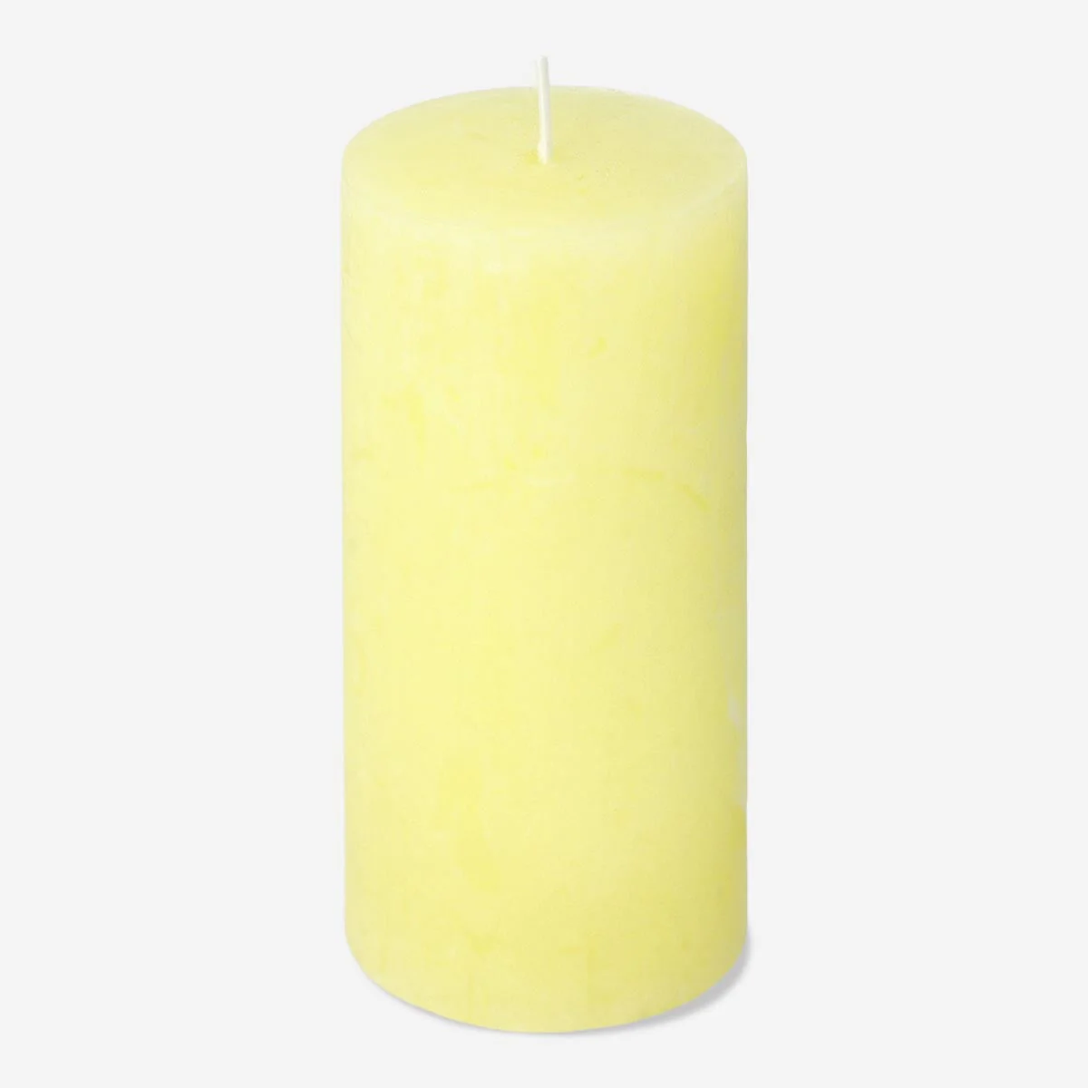 Yellow Rustic Pillar Candle - 12 cm
