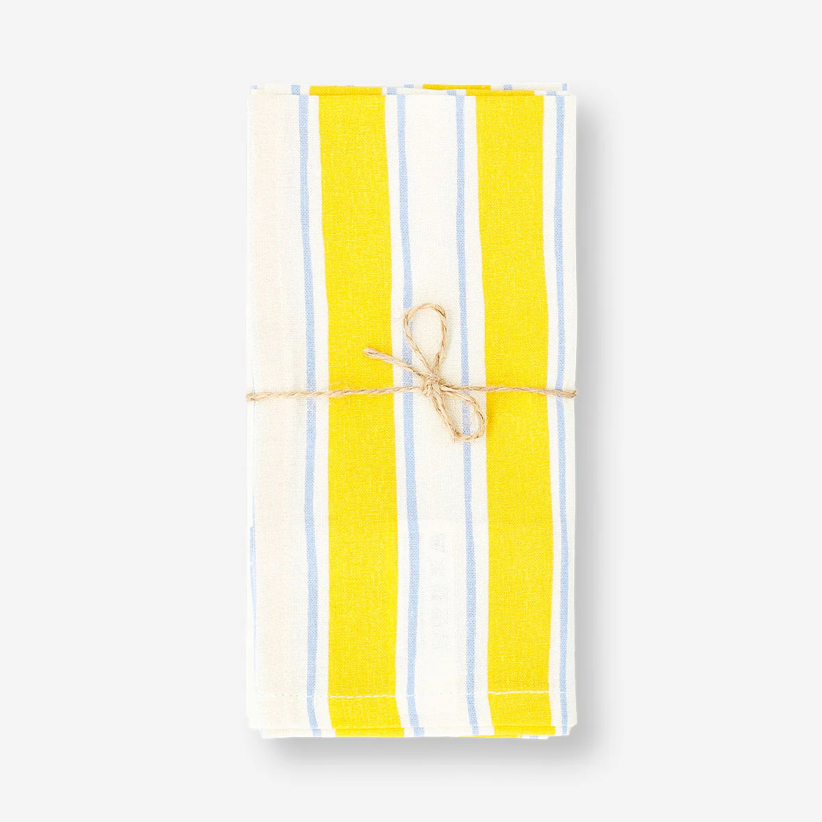 Yellow striped fabric napkins - 2 pcs - Image 4